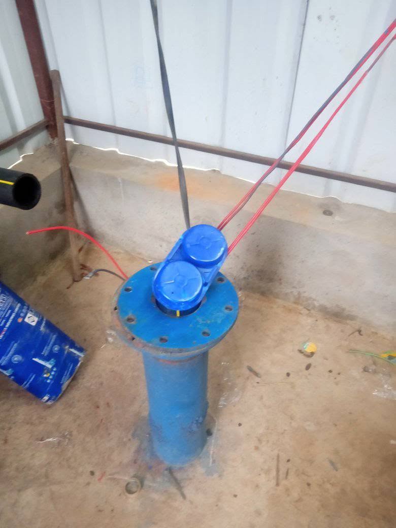 Pump equipment inside a farm structure